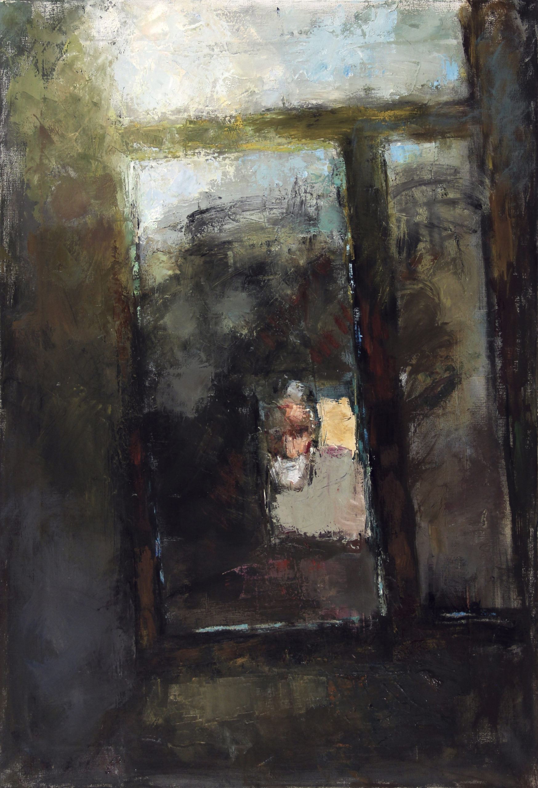 «Отражение в окне. Автопортрет», 2020 год, холст/масло, 95х65, частная коллекция.