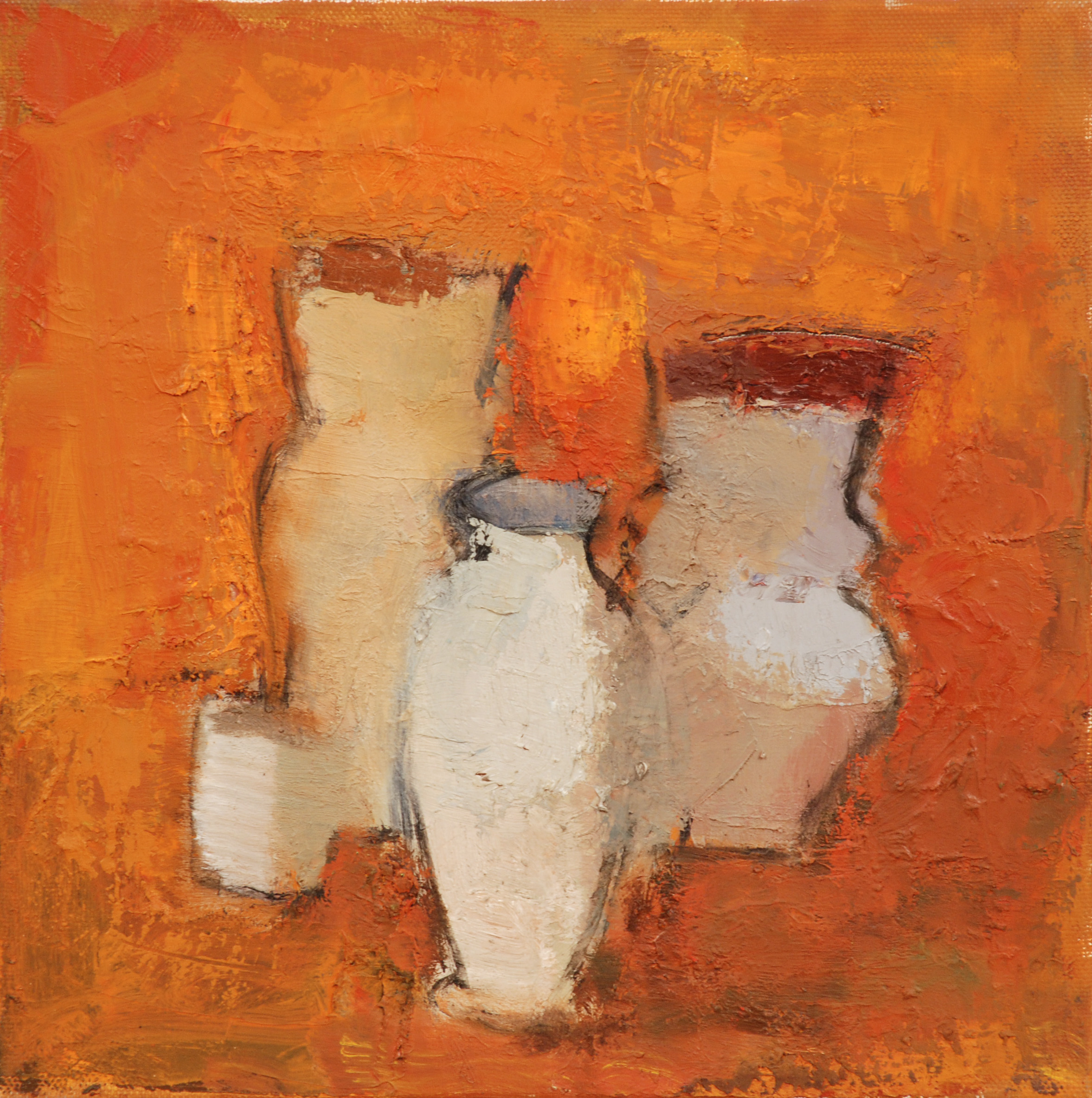 «Белые вазы», 2005 год, холст/масло, 50х50.