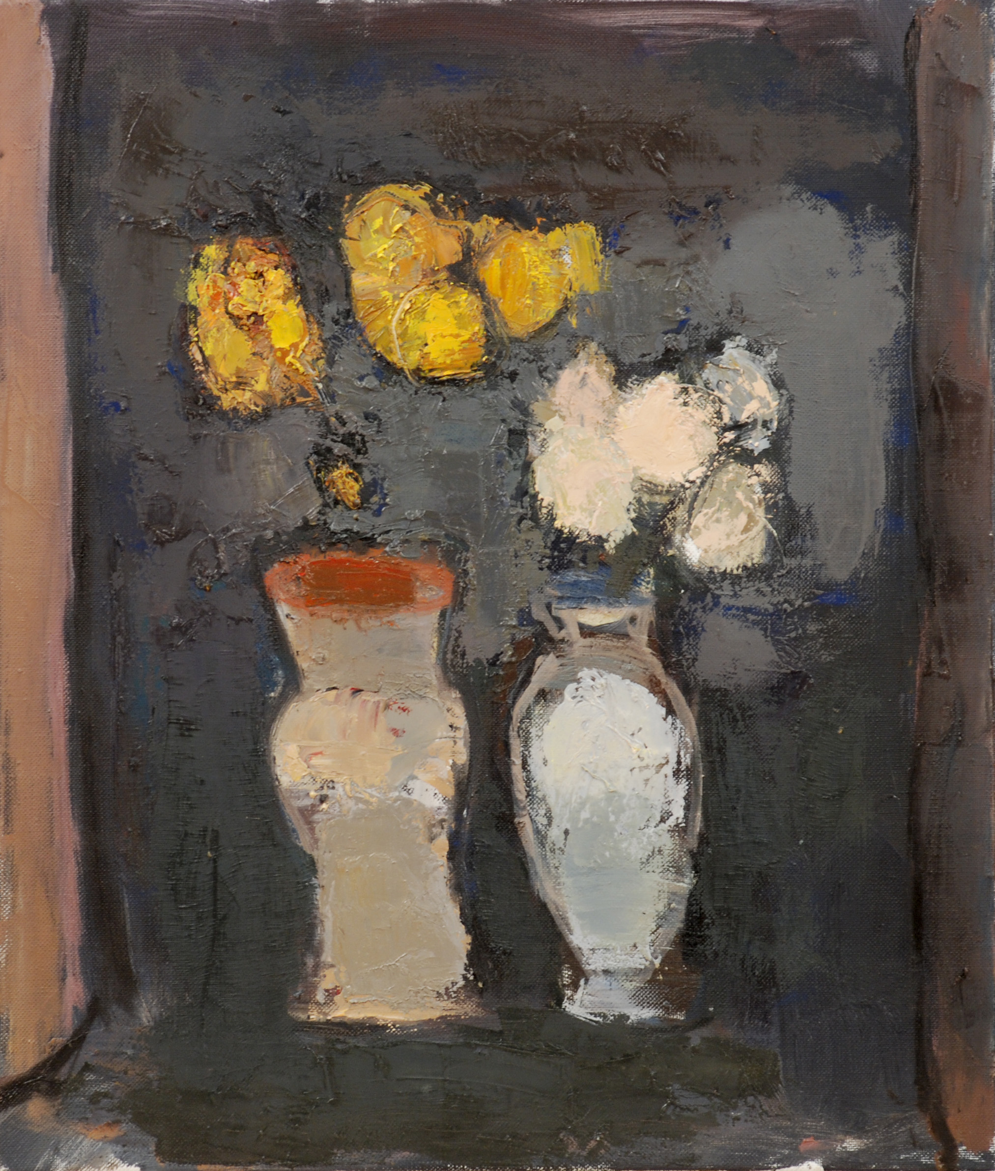 «Две вазы с цветами», 2005 год, холст/масло, 70х60.