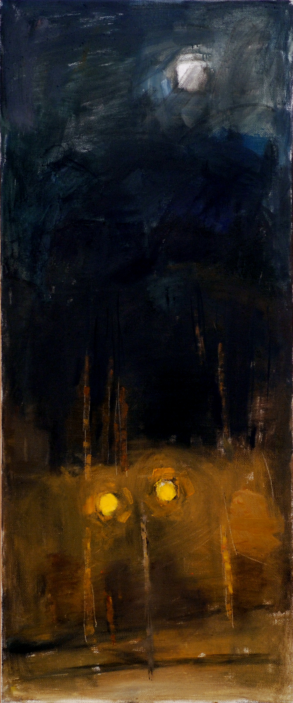 «Фонарь. Луна», 2010 год, холст/масло, 120х60.
