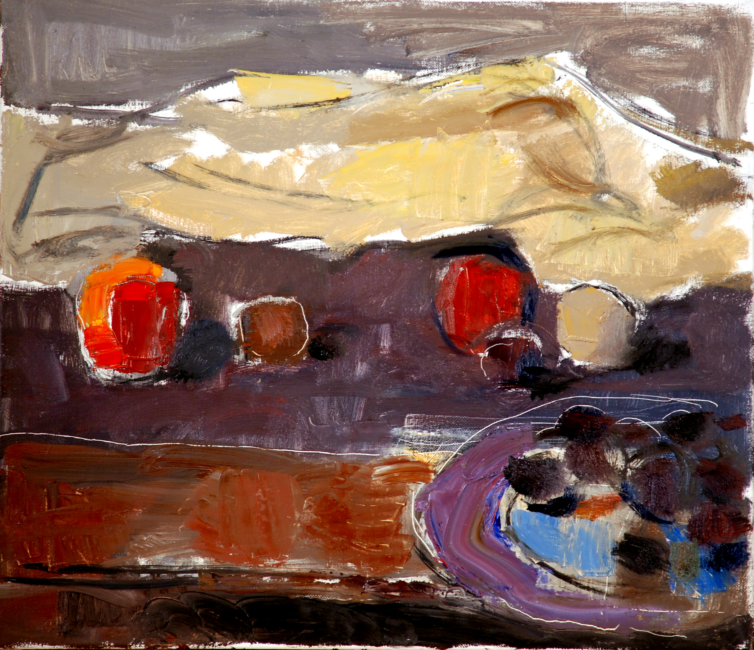 «Натюрморт с фруктами», 2010 год, холст/масло, 60х70.