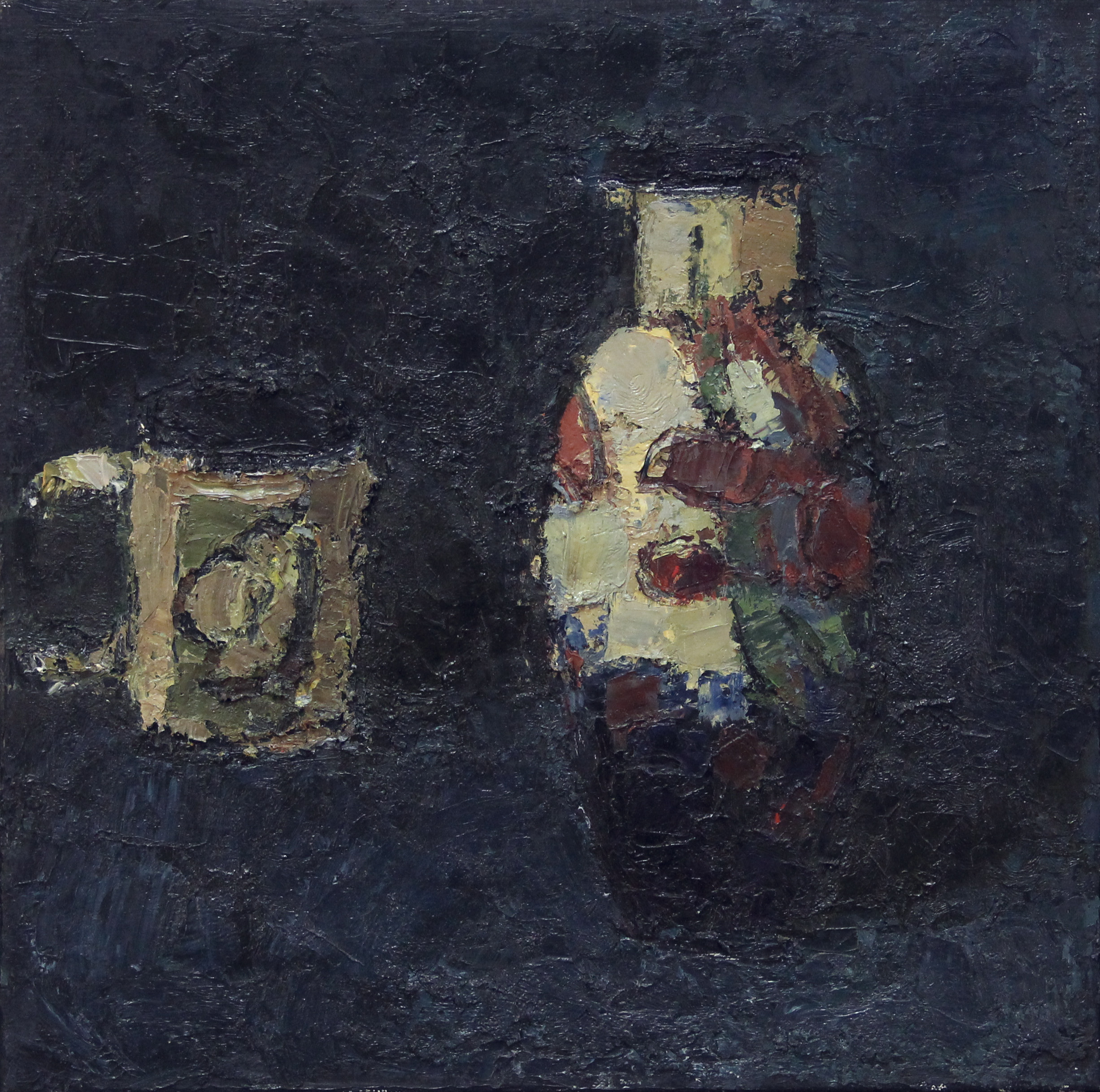 «Натюрморт с вазой», 2009 год, холст/масло, 45х45, частная коллекция.