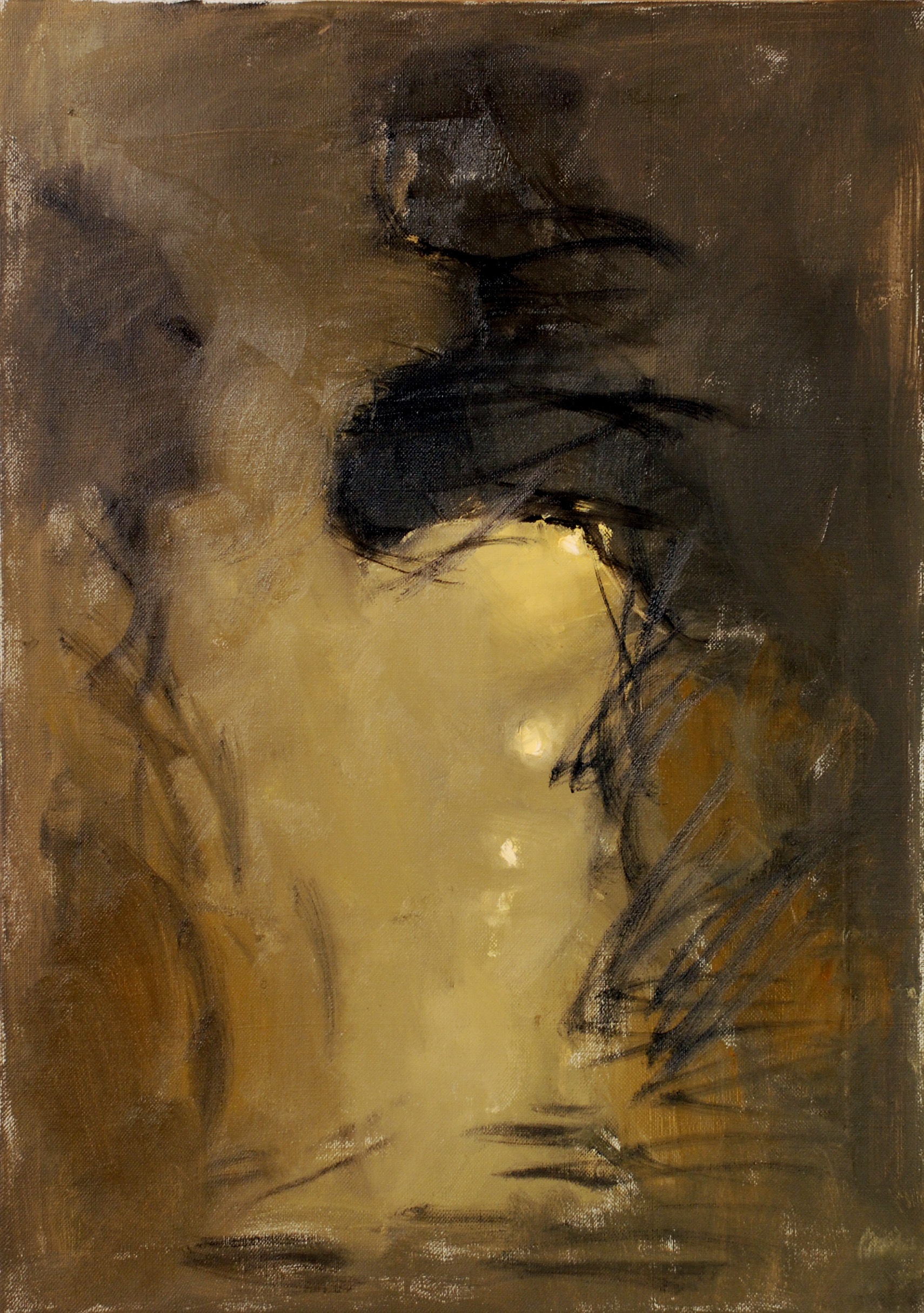 «Ночь. Дорога. Туман», 2011 год, холст/масло, 85х60.