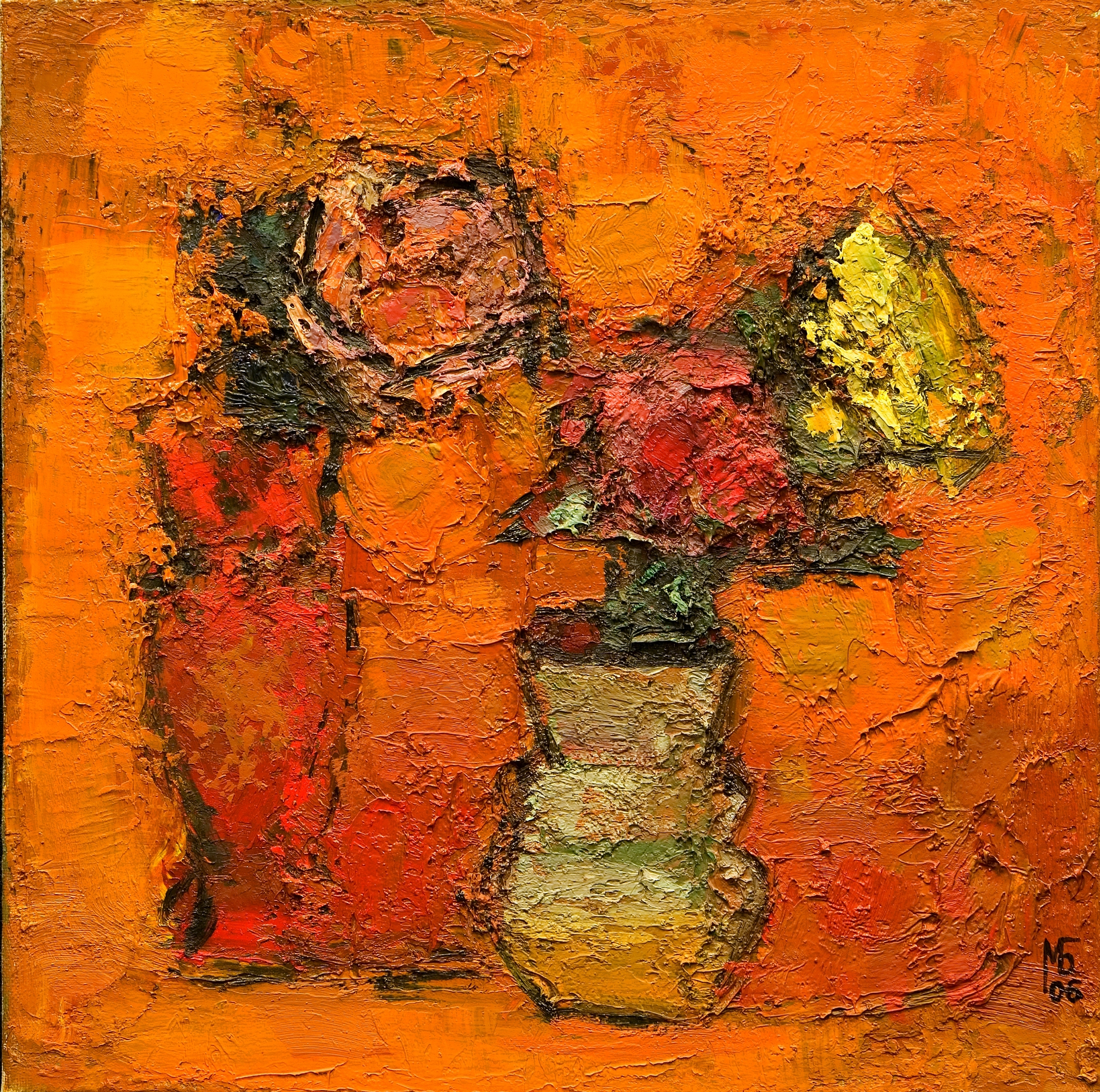 «Розы», 2006 год, холст/масло, 50х50, частная коллекция.