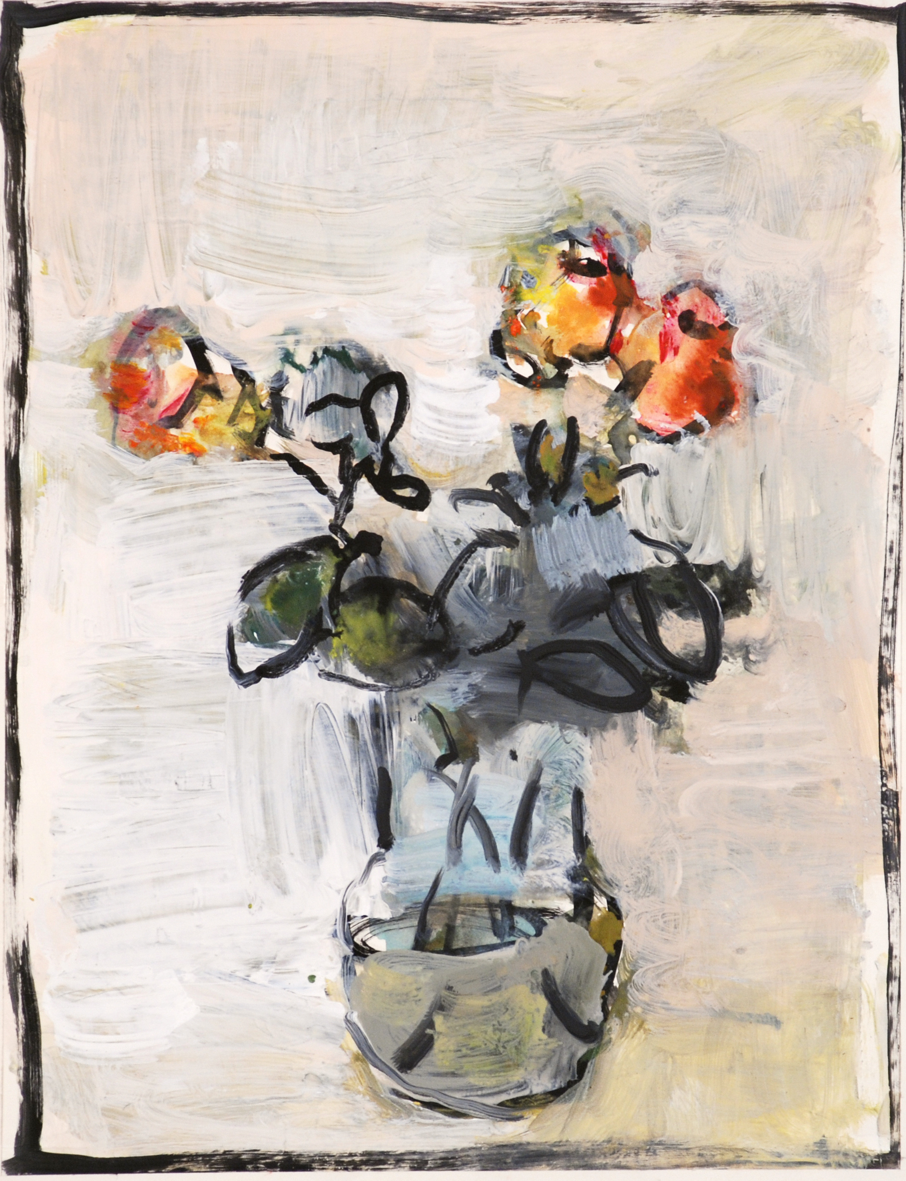 «Розы», 2003 год, бумага/смешанная техника, 60,5х46,5.
