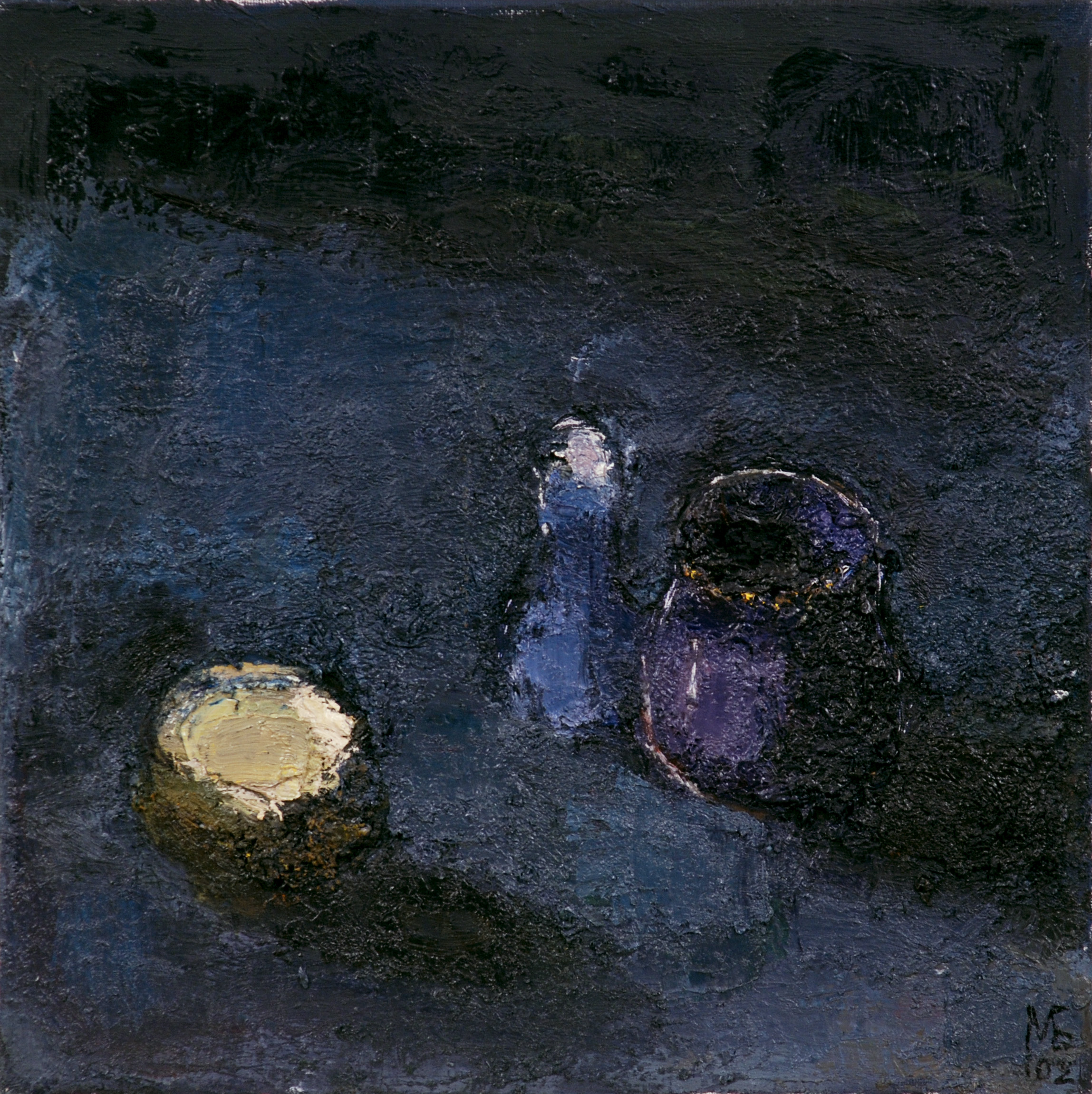 «Синий натюрморт», 2002 год, холст/масло, 50х50.