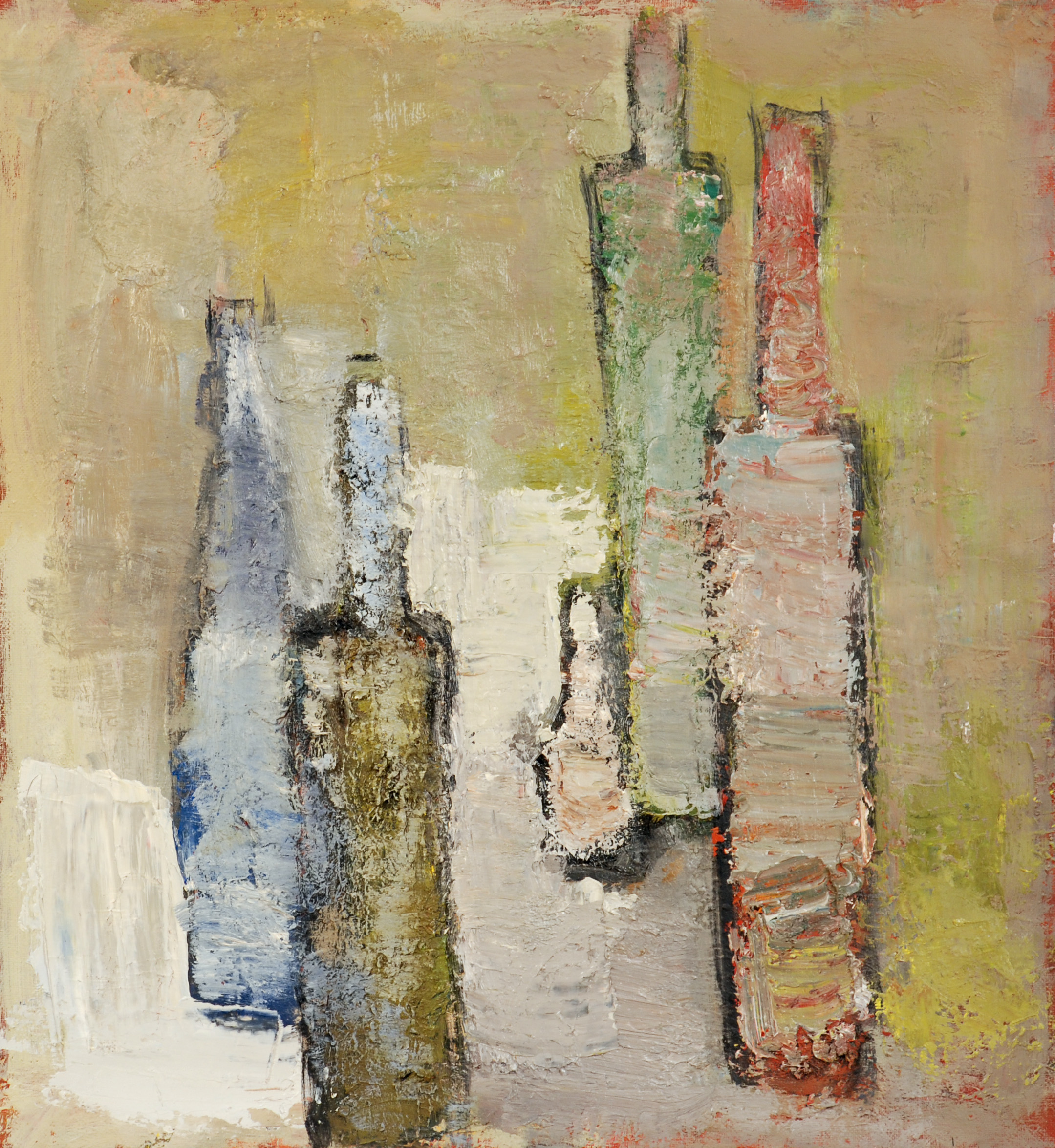 «Цветные бутылки», 2001 год, холст/масло, 70х65.