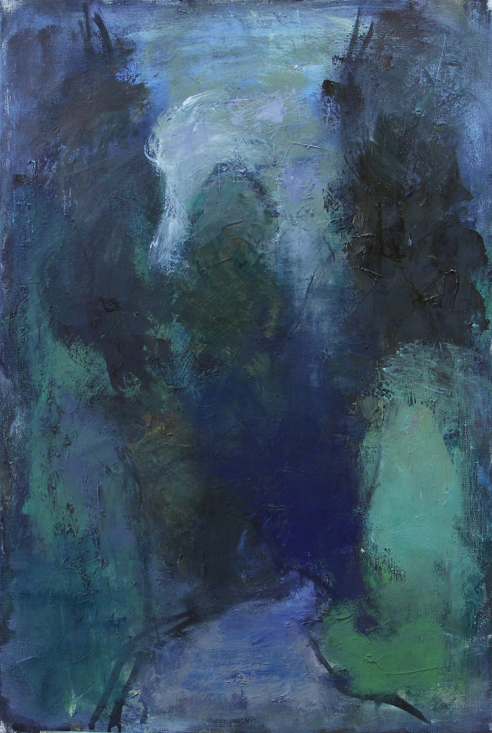 «Дорога в лесу», 2015 год, холст/масло, 90х60.